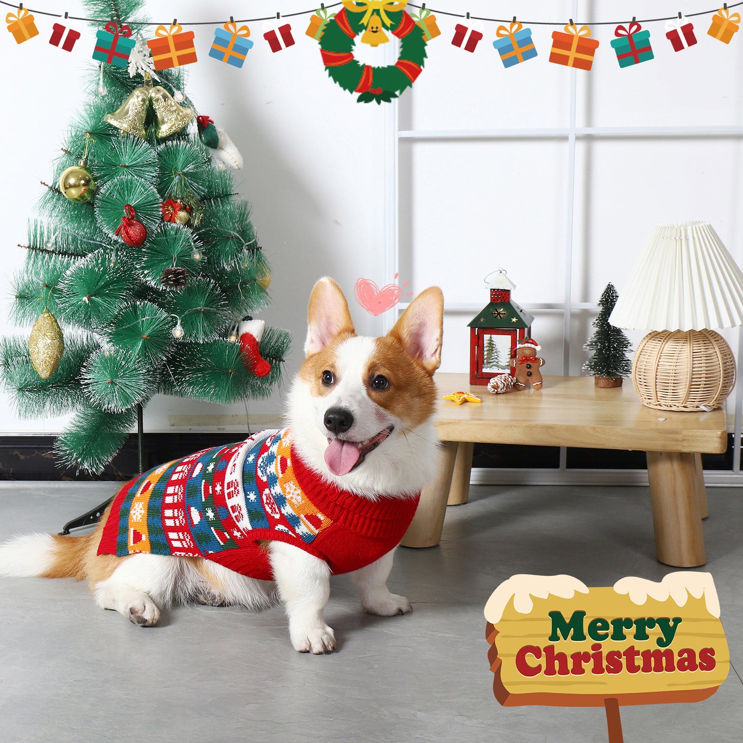 Autumn Pet Christmas Dog Sweater